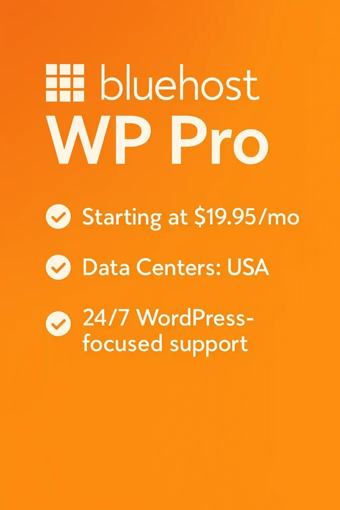 Bluehost WP Pro